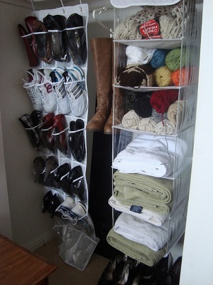 Hanging shoe storage